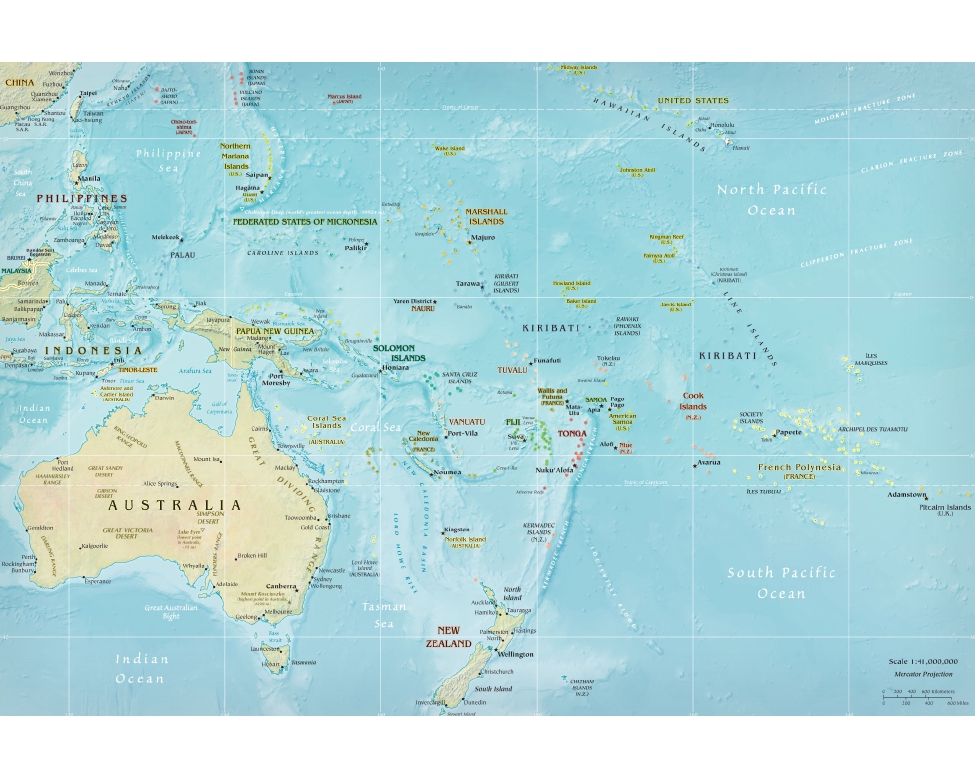 Map Of Pacific Islands AUNZTravel